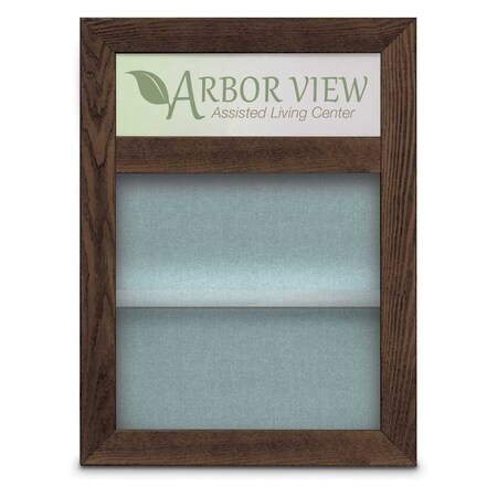 United Visual Products Outdoor Enclosed Combo Board, 48"x36", Gold Frame/Burgundy & Rubber UVCB4836ODG-BURGUN-RUBBER